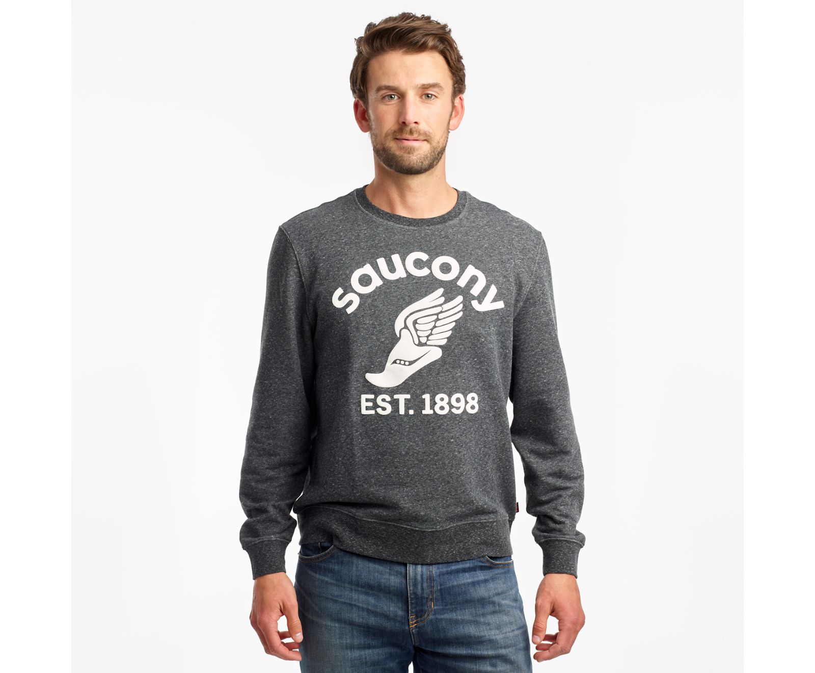 Saucony Rested Crewneck Skjorta Herr Svarta | Sverige 126CTV